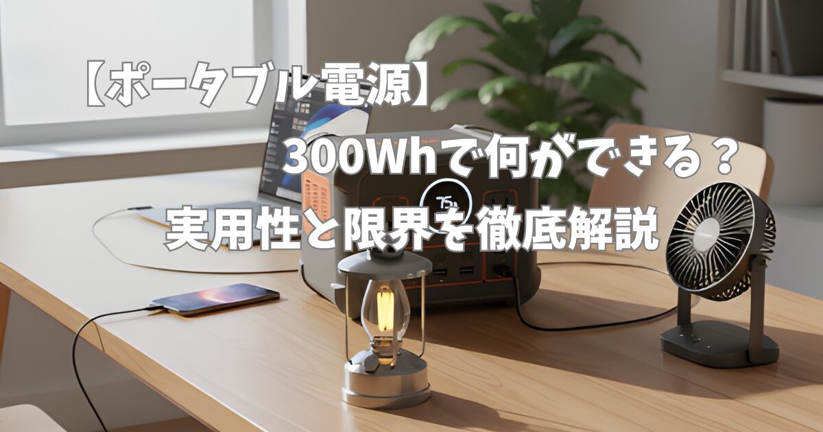【ポータブル電源】300Whで何ができる？実用性と限界を徹底解説