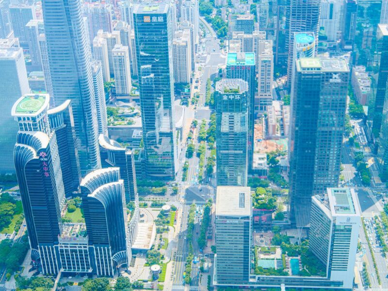 中国　深圳の街並み