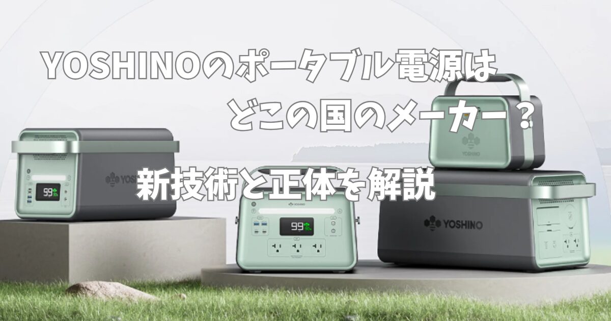 YOSHINOのポータブル電源はどこの国のメーカー?正体を解説