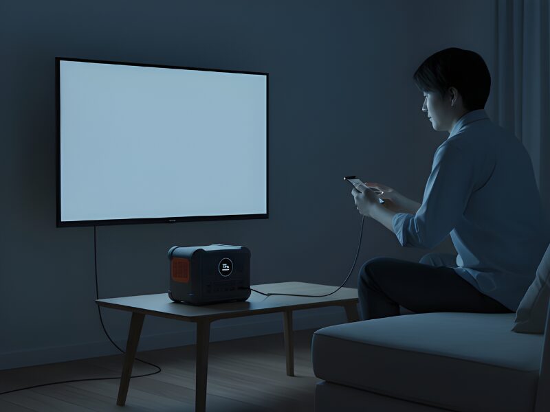 スマホ充電やテレビの視聴可能時間をチェック