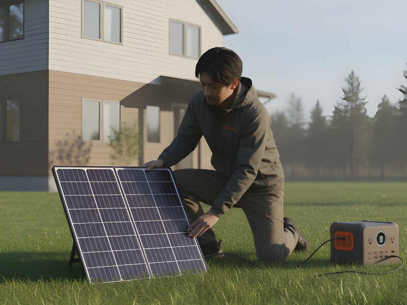 ソーラーパネルとセットで防災対策を強化