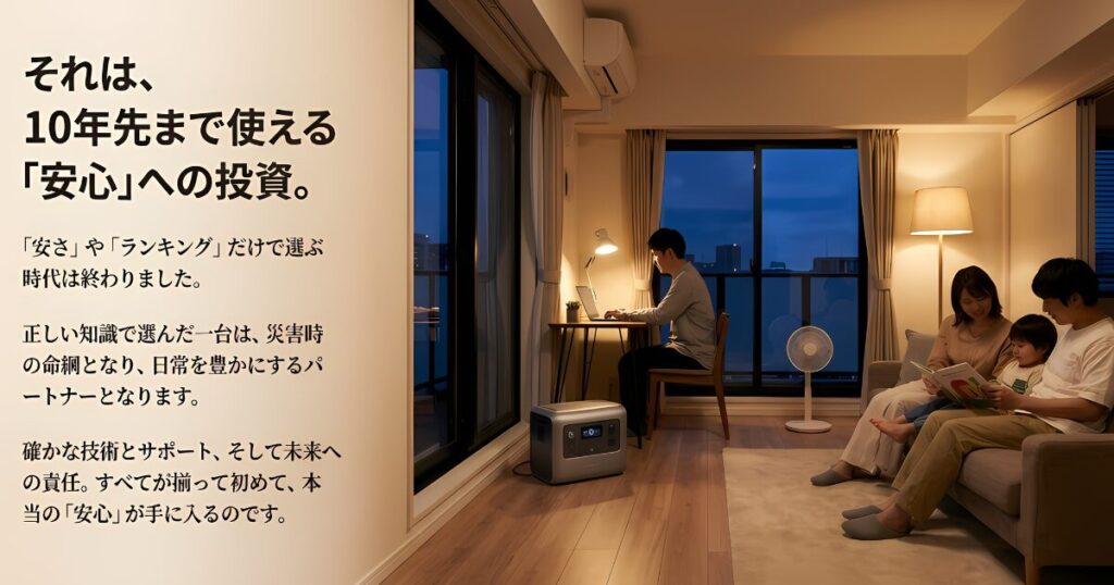 正しい知識で選んだポータブル電源がもたらす生活の安心と豊かさ