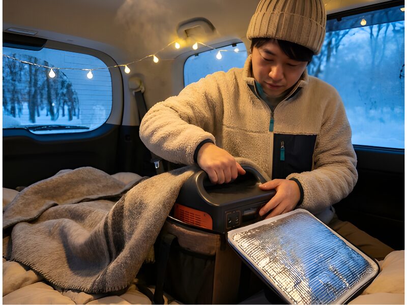ポータブル電源自体を保温する（充電のためにも必須！）