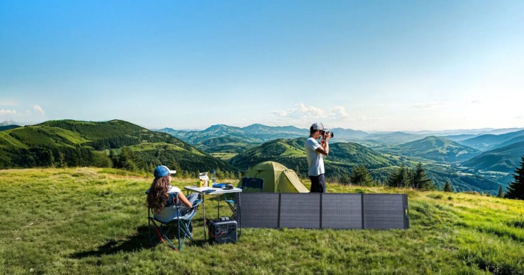 BLUETTI　ソーラーパネルとポータブル電源画像