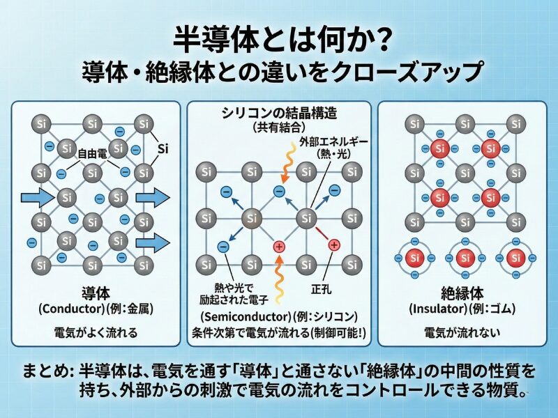半導体とは何かを説明する図解