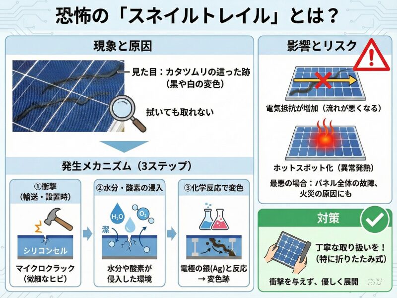 スネイルトレイルの原因と対策を図解