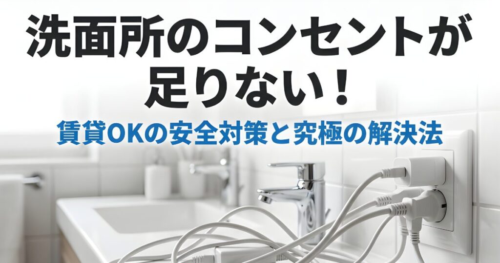 洗面所のコンセントが足りない悩みを解決する賃貸OKの安全対策と究極の方法
