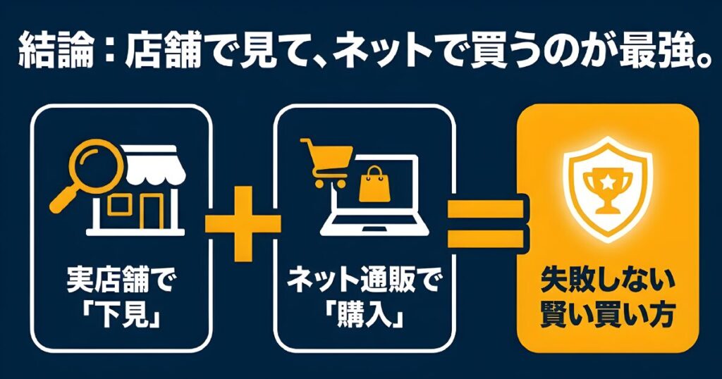 ポータブル電源は実店舗で下見をしてネット通販で購入するのが最強の選び方